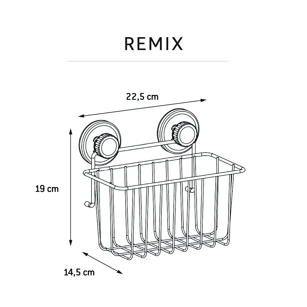 Полка для ванной прямоугольная Sensea Remix на присосках цвет хром STLM-2132166 - Вид №9