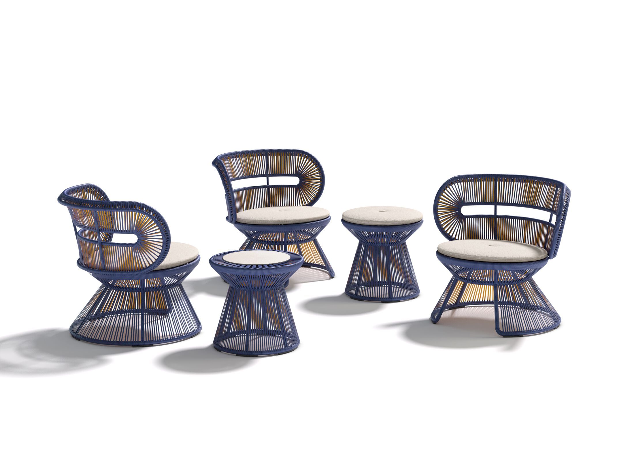 Круглый журнальный столик из синтетического волокна DEDON CIRQL NU ARCH-00105759 - Вид №1