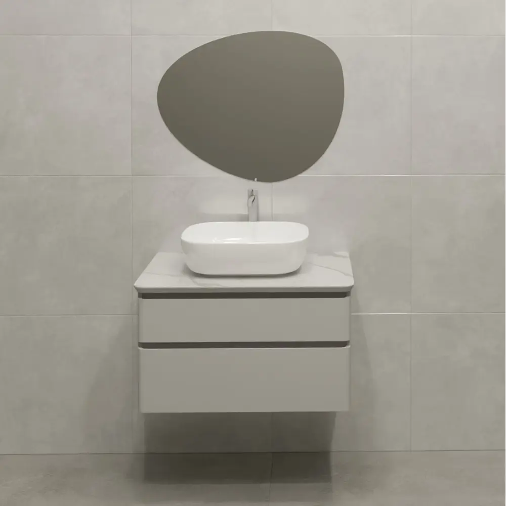 Тумба под накладную раковину Неро 79.4x45 раковина Cersanit Moduo цвет корпуса белый Santreyd STLM-2200337