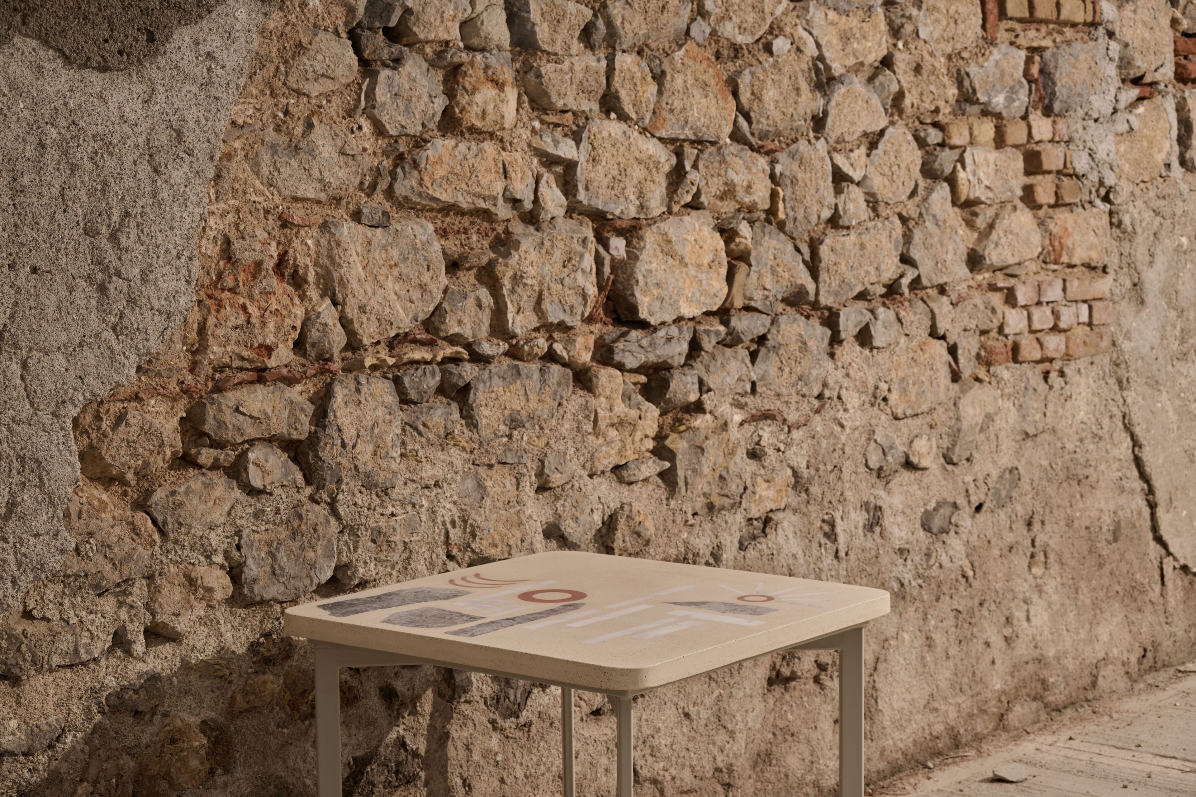 Бетонный квадратный стол URBI et ORBI Medius Terra ARCH-00113724 - Вид №4