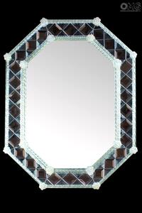 900 ORIGINALMURANOGLASS Венецианское зеркало Navagero Rose - муранское стекло OMG  см