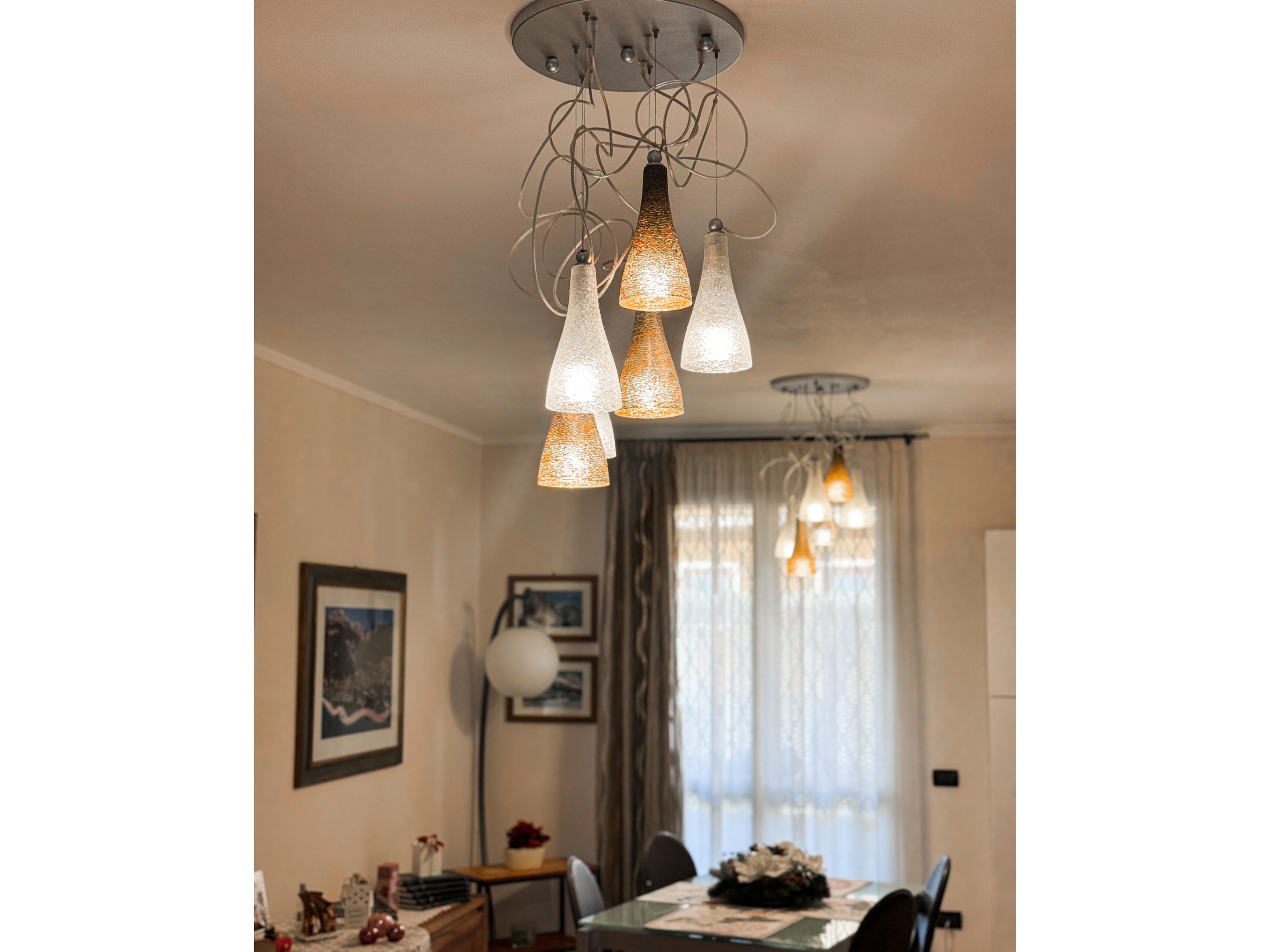 Стеклянный светодиодный подвесной светильник Lampex Italiana Glass ARCH-00026440 - Вид №1