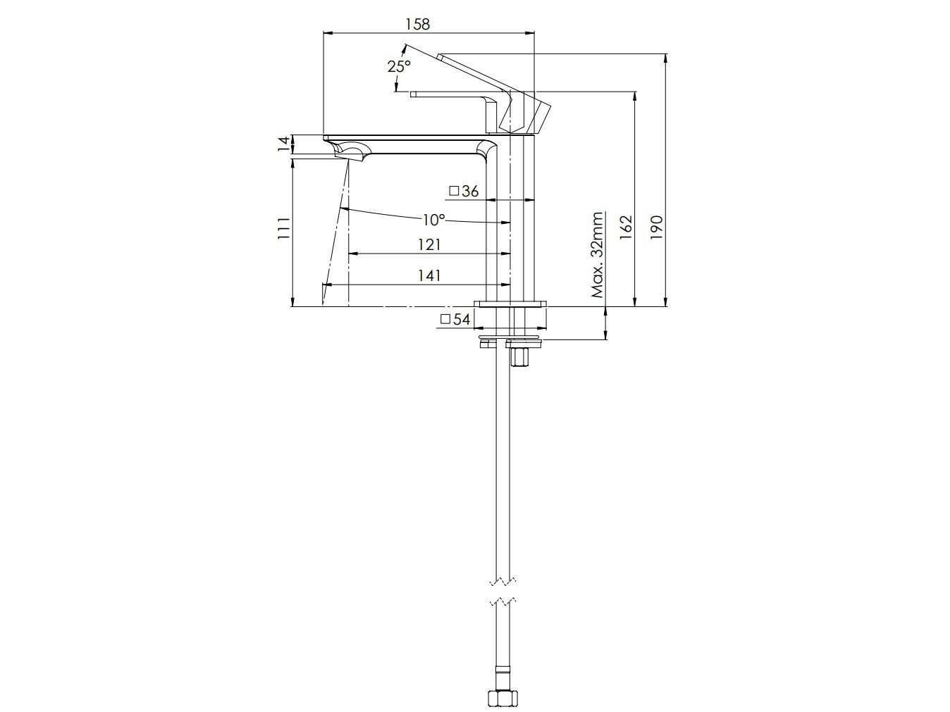 Однорычажный смеситель для раковины без слива Rubinetterie Mariani Icon ARCH-00011213 - Вид №2