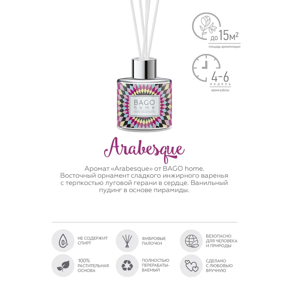 Ароматический диффузор Bago Home Arabesque 45 мл STLM-2134216 - Вид №2