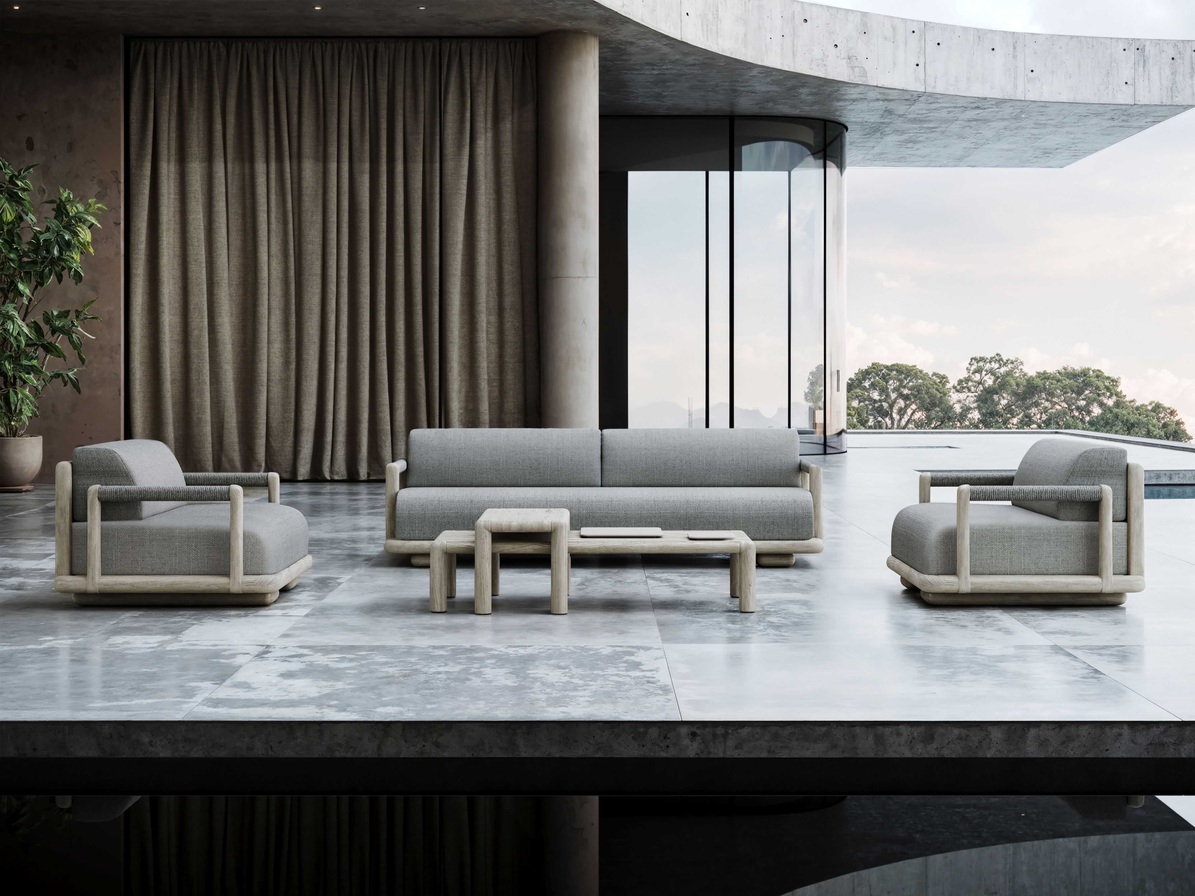 Деревянный прямоугольный садовый столик SNOC Caleo ARCH-00021741 - Вид №2