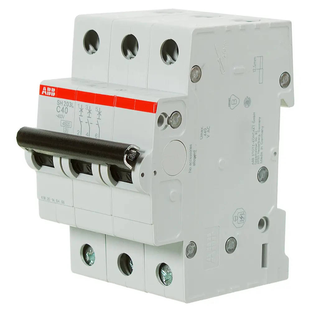 Автоматический выключатель ABB SH203L 3P C40 А 4.5 кА 2CDS243001R0404 STLM-2072117