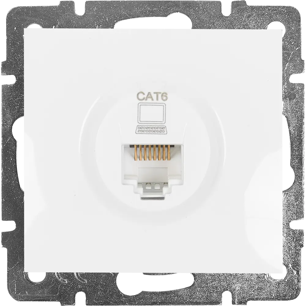 Розетка компьютерная встраиваемая Lezard Karina cat 6 цвет белый STLM-2176020