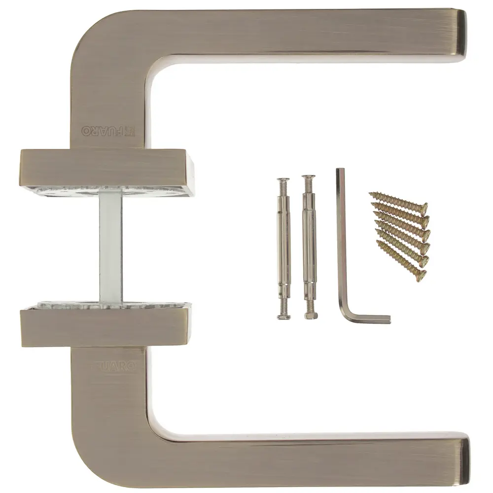 Ручка дверная на розетке NEO DM/HD ABG/CP-6, цвет античная бронза/хром FUARO STLM-2023308 - Вид №3