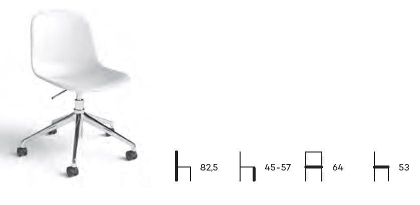 Ткань поворотный операционный офисный стул с колесами arrmet Máni Fabric ARCH-00082719 - Вид №2