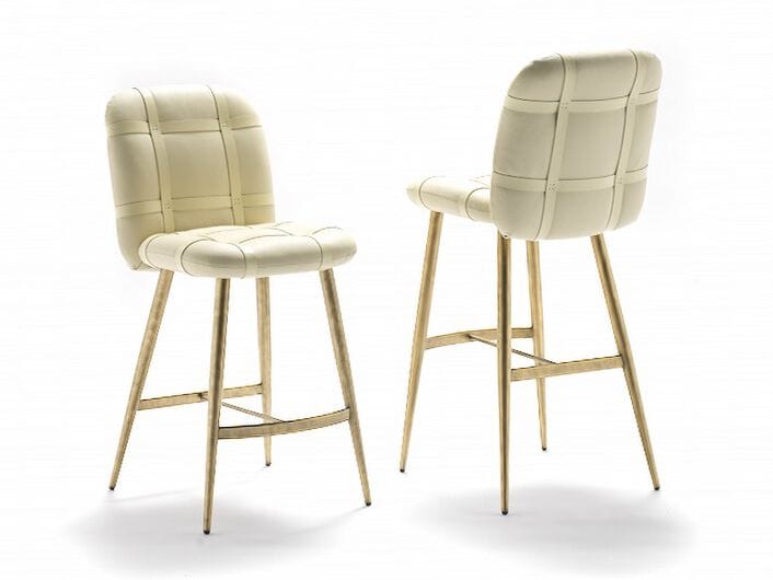 Высокий кожаный стул с подставкой для ног Fasem Avion ARCH-00130867