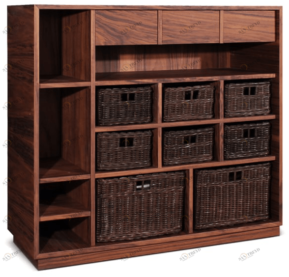 Wood Tailors Club Полка из орехового дерева с ящиками sun-id-1430801