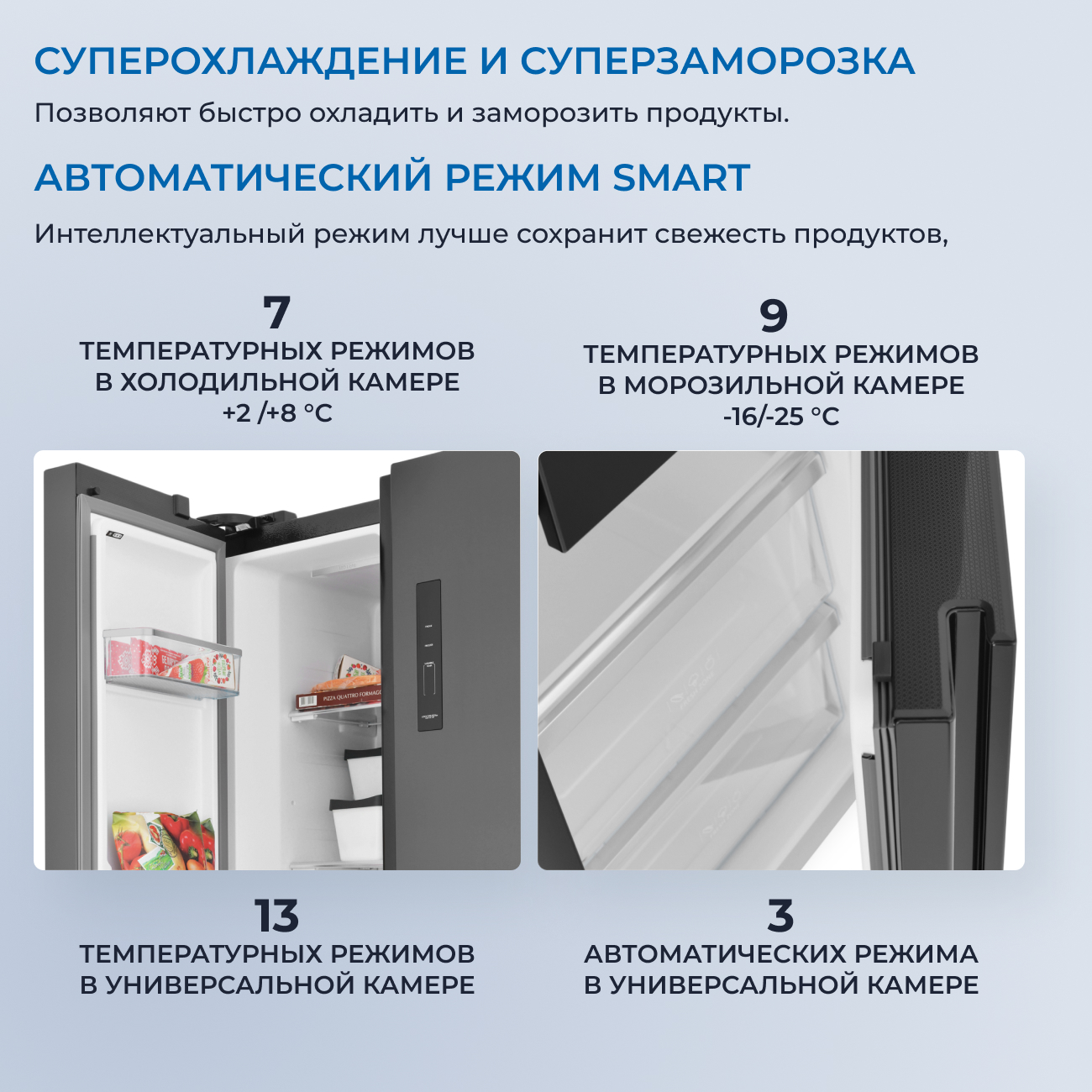 9185196 Холодильник Side by Side   ZUGEL ZRTD459XB черный STDN-0120863 - Вид №41