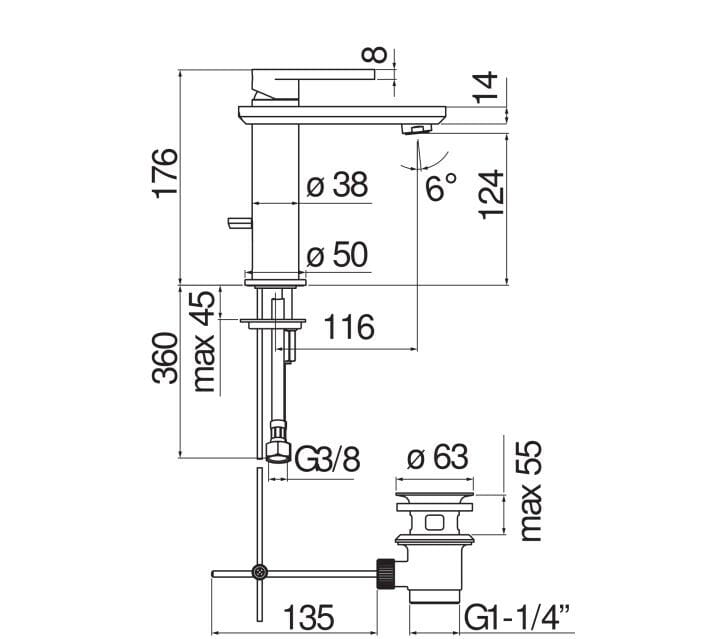 Смеситель для раковины Nobili платье ARCH-00043039 - Вид №22