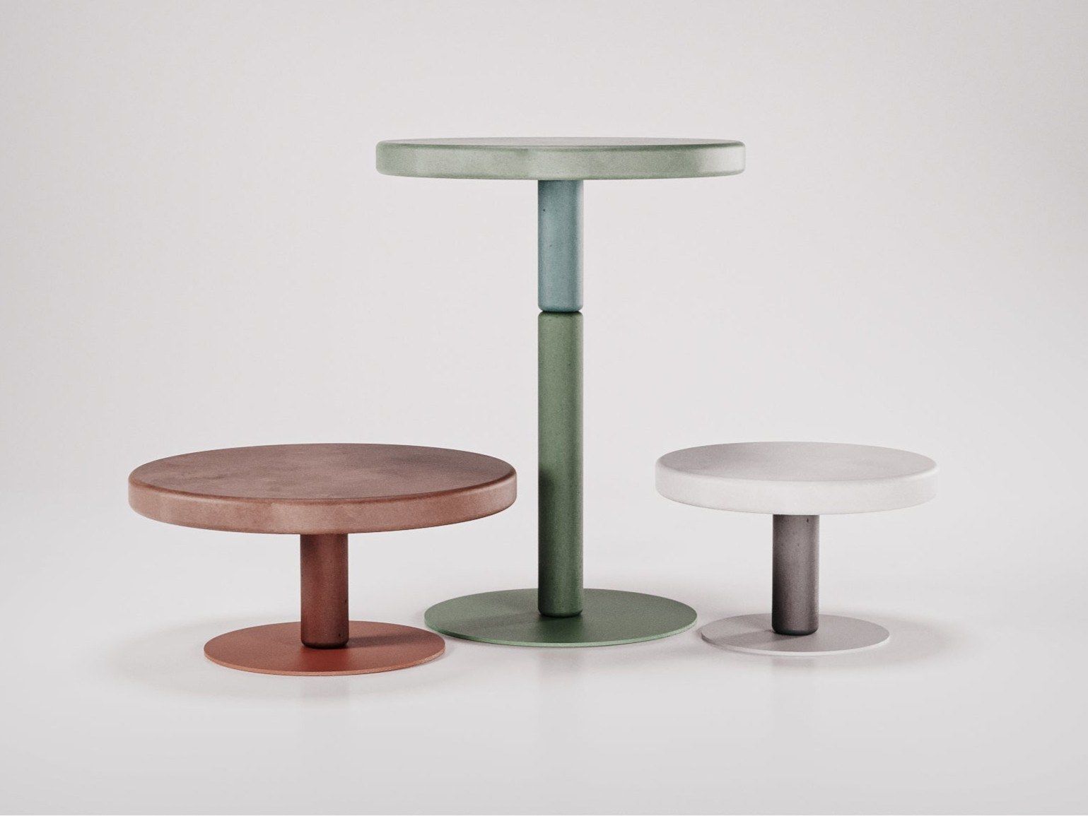 Высокий круглый бетонный стол Forma&Cemento пинбол ARCH-00075517 - Вид №1