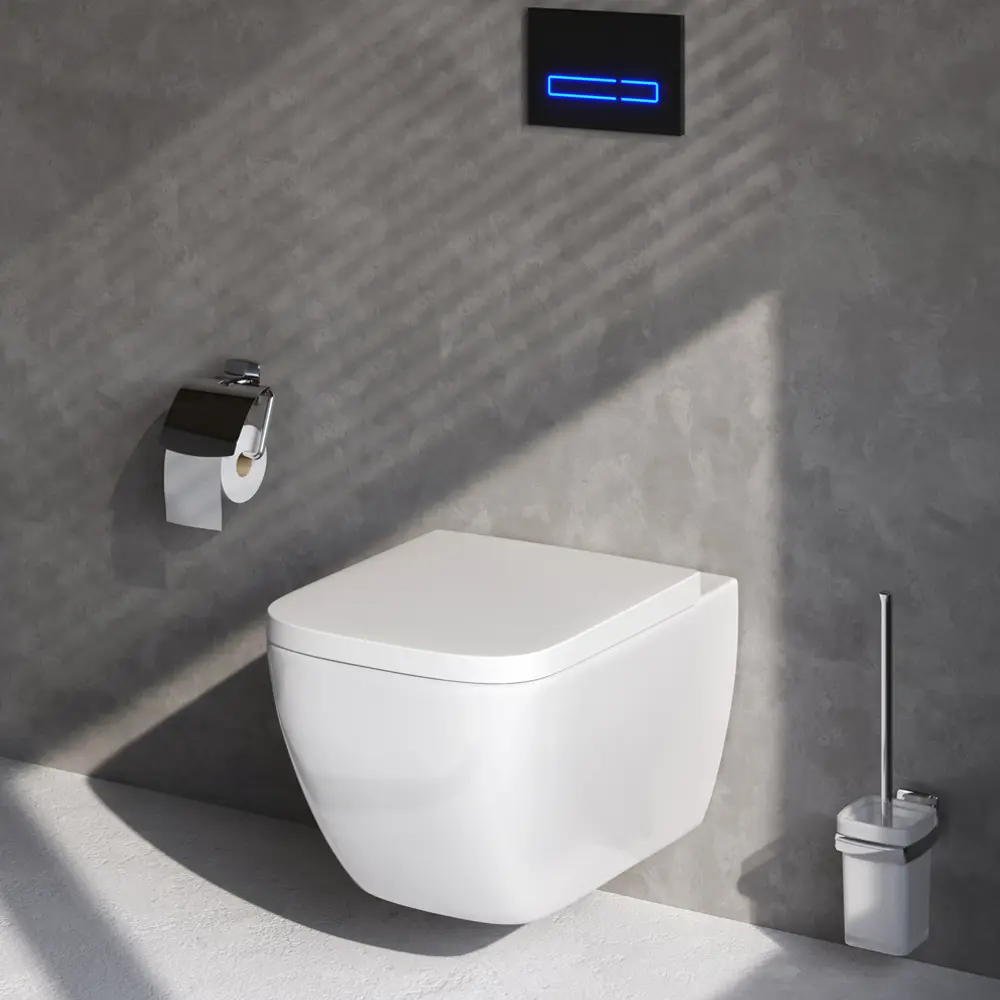 Комплект инсталляции Aquatek Pneumo N 49 с безободковым унитазом AM.PM Gem клавиша Aquatek Pnn-0000002 серая Pneumo N49 STLM-2051831 - Вид №13