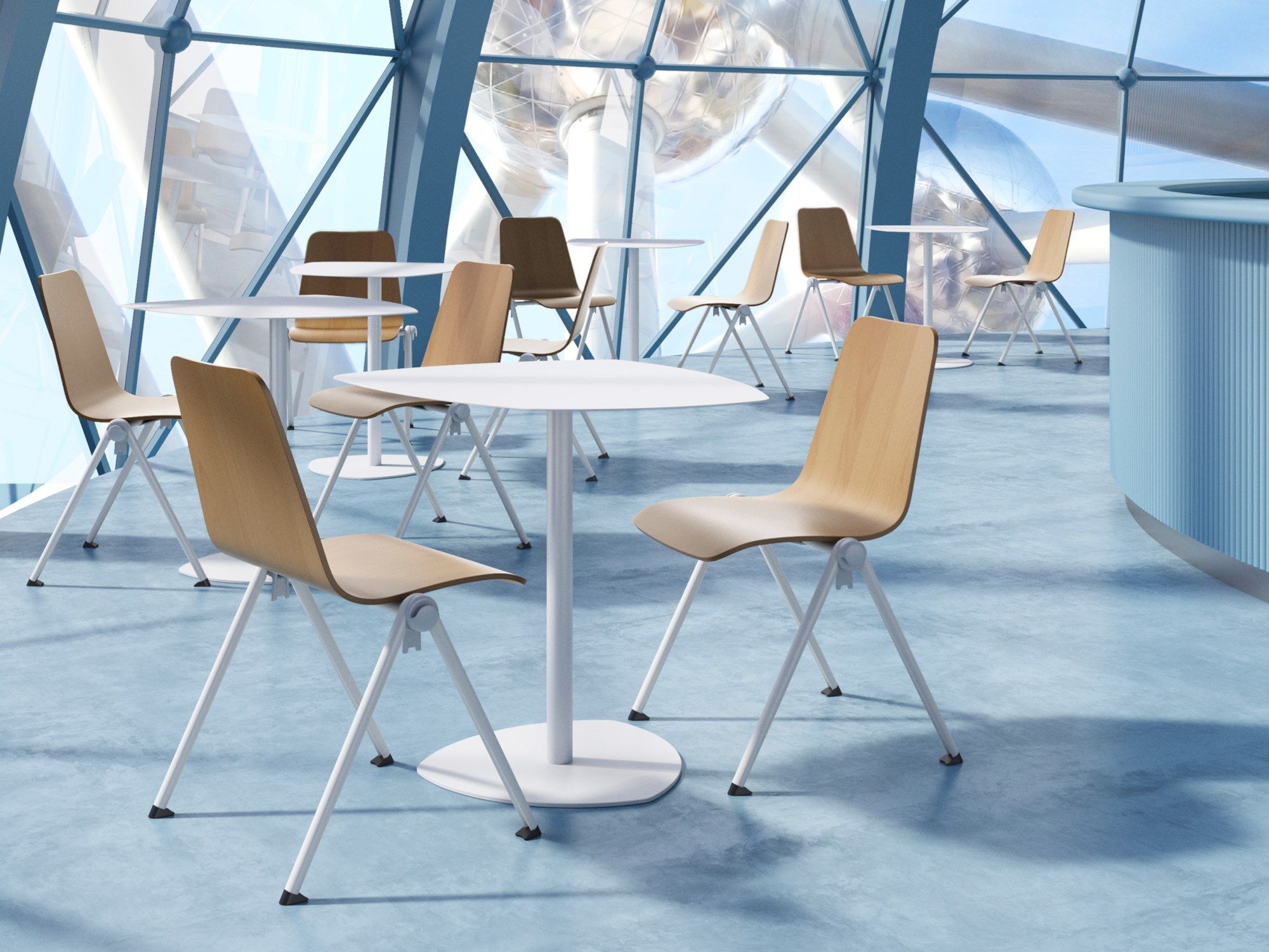 Деревянный штабелируемый стул для конференций SITLOSOPHY® Lagom ARCH-00074992 - Вид №2