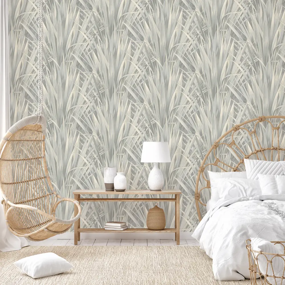 Обои флизелиновые Victoria Stenova Pampas зеленые 1.06 м VS283483 STLM-2000730 - Вид №2