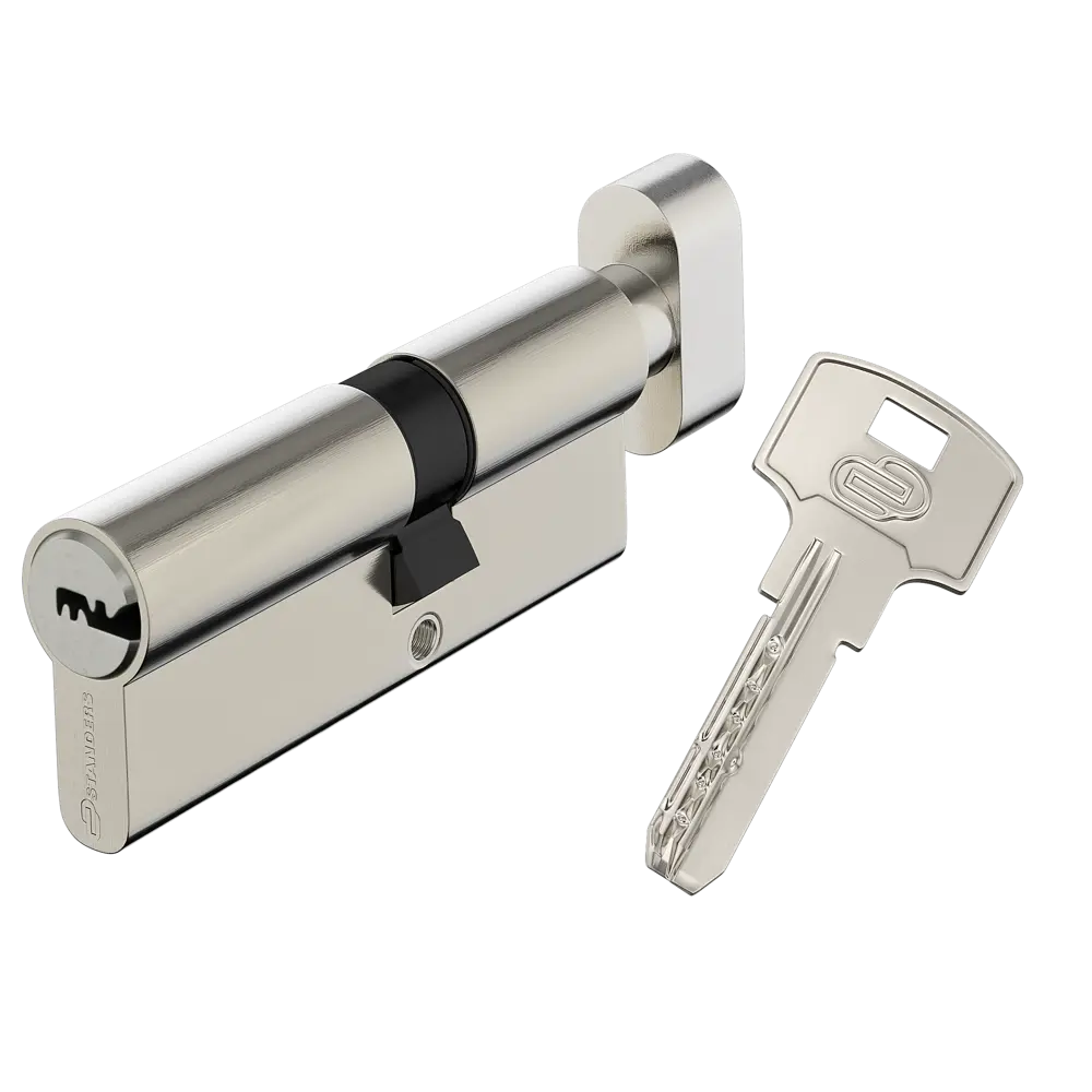 Цилиндр дверной STANDERS ключ-вертушка 35+45 мм хромированный 82625282 STLM-0032170