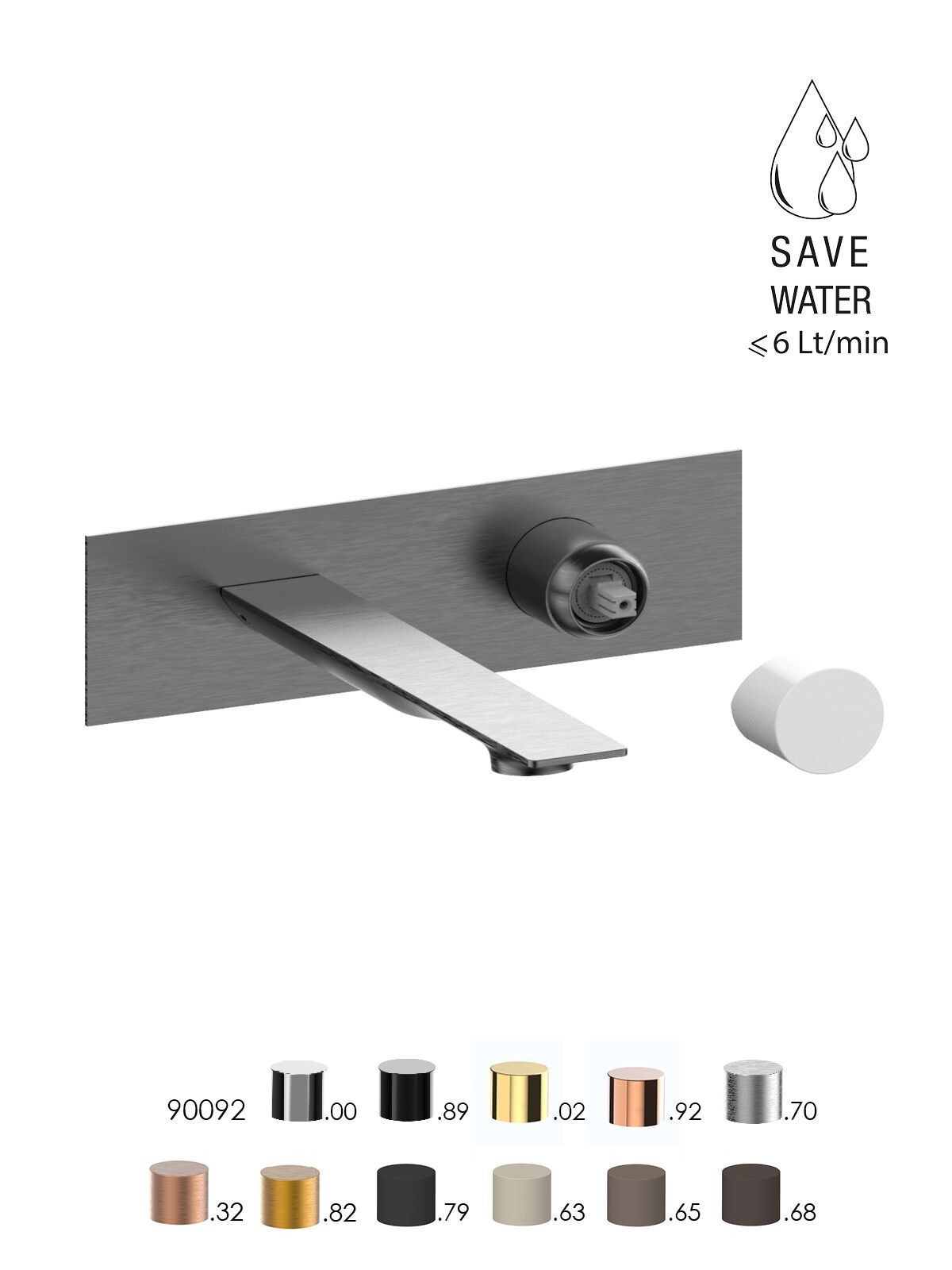 Однорычажный настенный смеситель для раковины без слива Rubinetterie Frattini Narciso S ARCH-00045233 - Вид №13