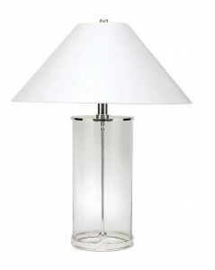 Настольная лампа "Сандерс" Никель CLM7605 LOUVRE HOME ВАЗА 255622 Белый;прозрачный