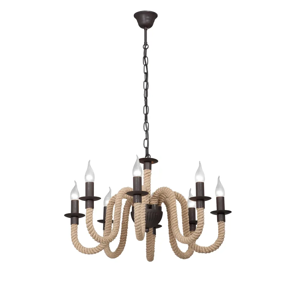 Люстра подвесная «Корда», 8 ламп, 24 м², цвет коричневый Vitaluce STLM-2092405