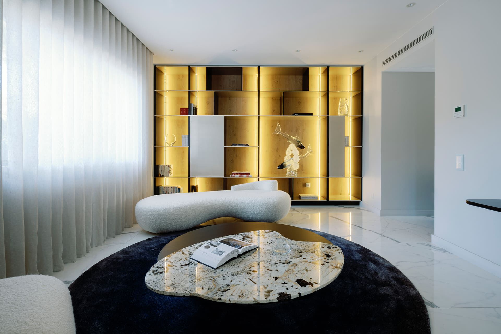 Низкий журнальный столик из гранита и дуба Патагонии Greenapple Bordeira ARCH-00052338 - Вид №8