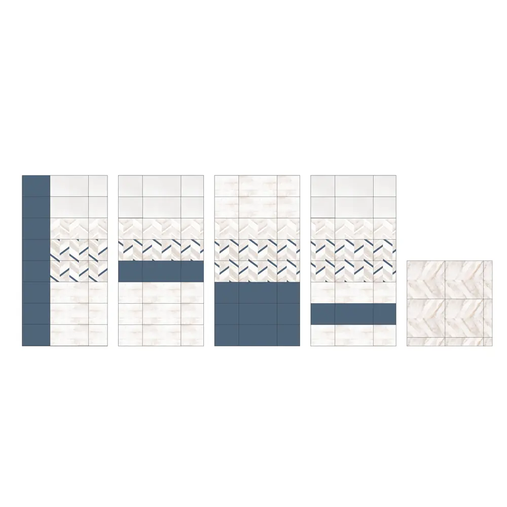 Плитка настенная LB Ceramics Блю Шеврон 25x45 см 1.46 м² матовая цвет белый 82424266 STLM-2159854 - Вид №3