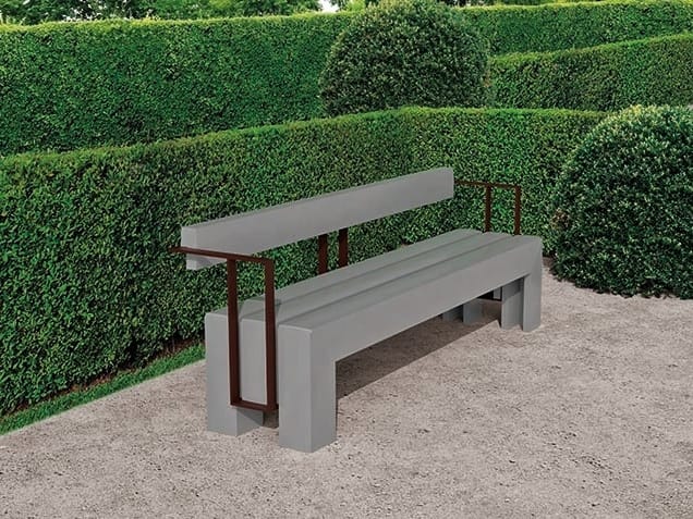 Скамья со спинкой с подлокотниками ULMA Architectural Solutions LUR ARCH-00135483