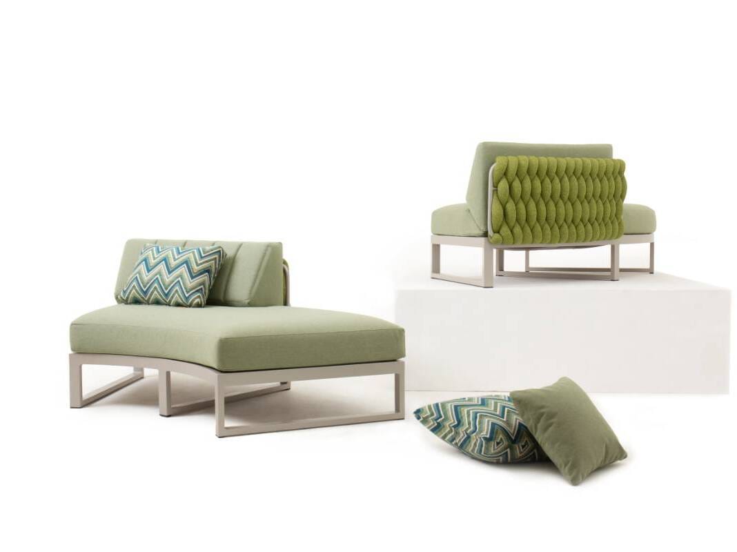 Модульный изогнутый садовый диван из ткани MAMAGREEN Munia ARCH-00120603 - Вид №2