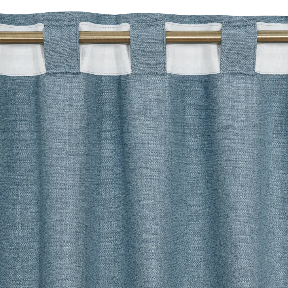 Штора на ленте со скрытыми петлями Inspire Lidia 140x280 см цвет синий Agata 3 83367781 STLM-2109524  - Вид №4