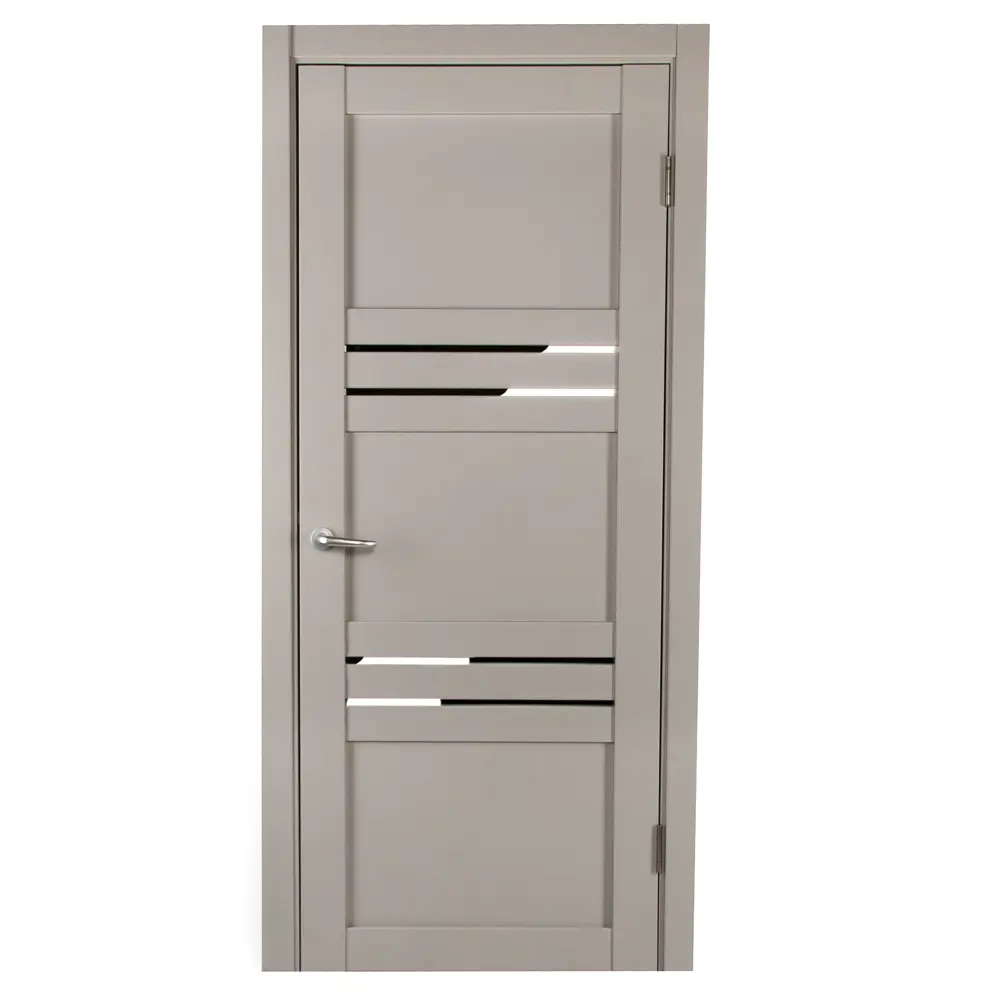 Дверь межкомнатная глухая Астерия 80x200 см Hardflex цвет серый жемчуг с замком и петлями 82636311 STLM-2102744 МАРИО РИОЛИ 