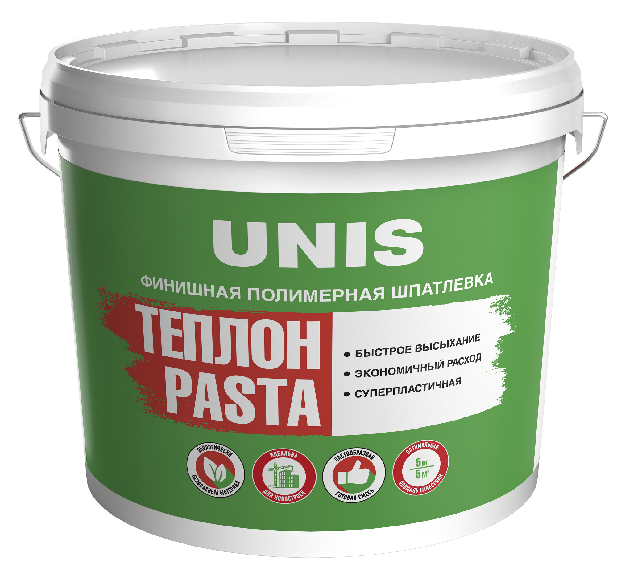 84230537 Шпатлевка полимерная финишная 5 кг Теплон Pasta STLM-0047283 UNIS