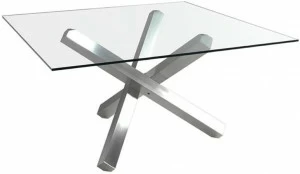 Angel Cerdá Квадратный обеденный стол из стали и стекла Urban deco 1003