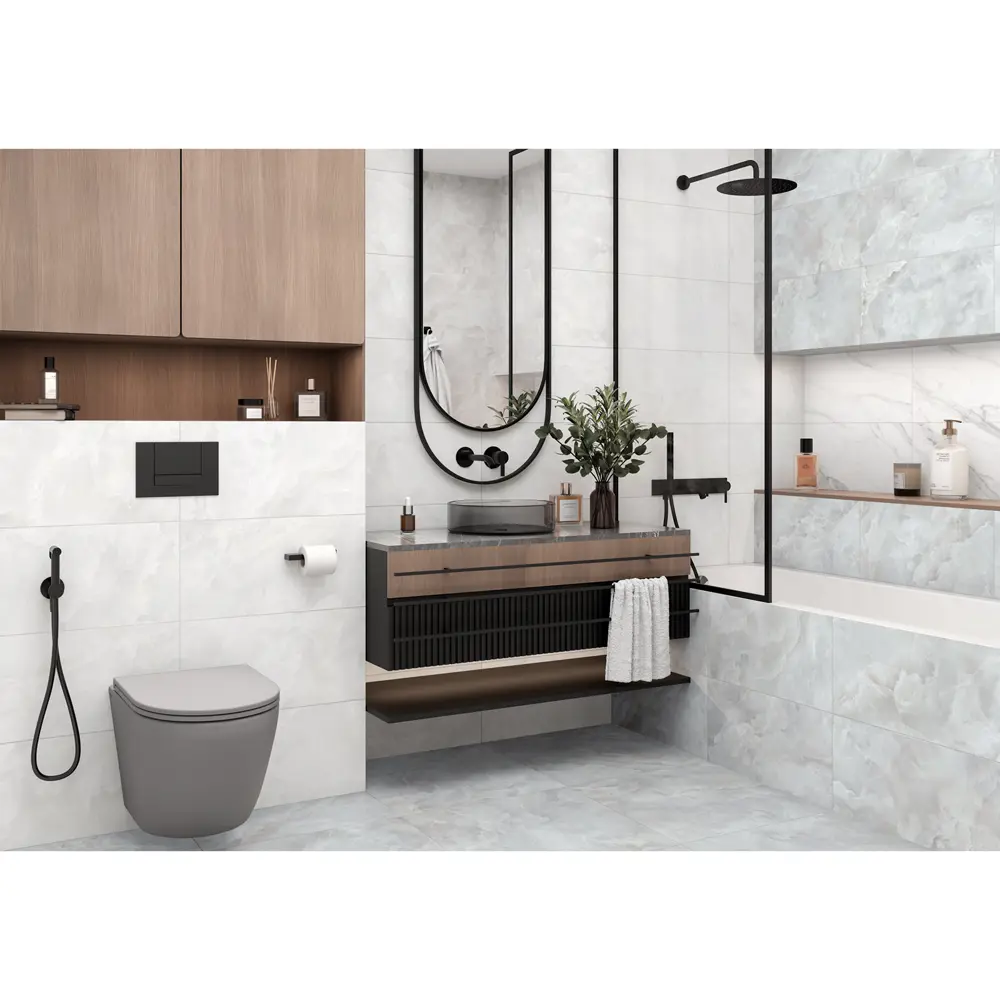 Настенная плитка Alma Ceramica Onice Art 07 30x60 см 1.98 м² матовая цвет серый STLM-2184641 - Вид №3