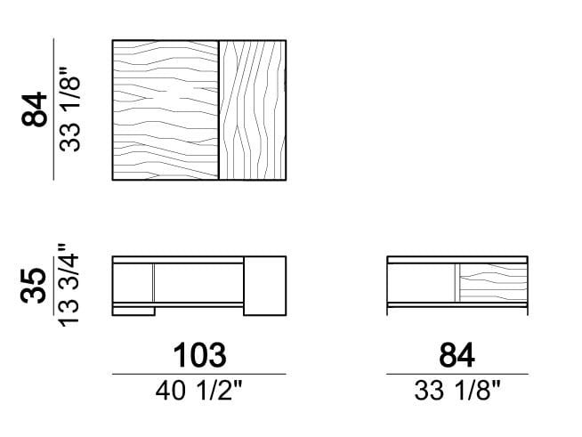 Деревянный прямоугольный журнальный столик Arketipo NOTH ARCH-00097512 - Вид №5