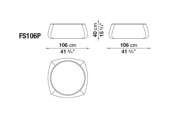 Круглый пуф из ткани B&B Italia Fat Sofa ARCH-00152420 - Вид №7