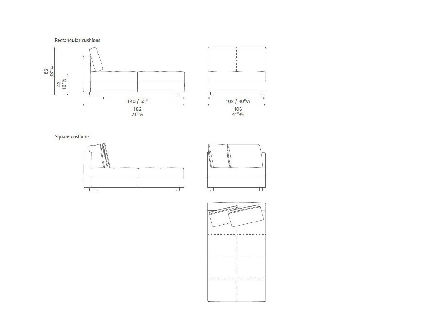 Кожаный модульный угловой диван Poltrona Frau коллекция - диваны и кресла ARCH-00060847 - Вид №6