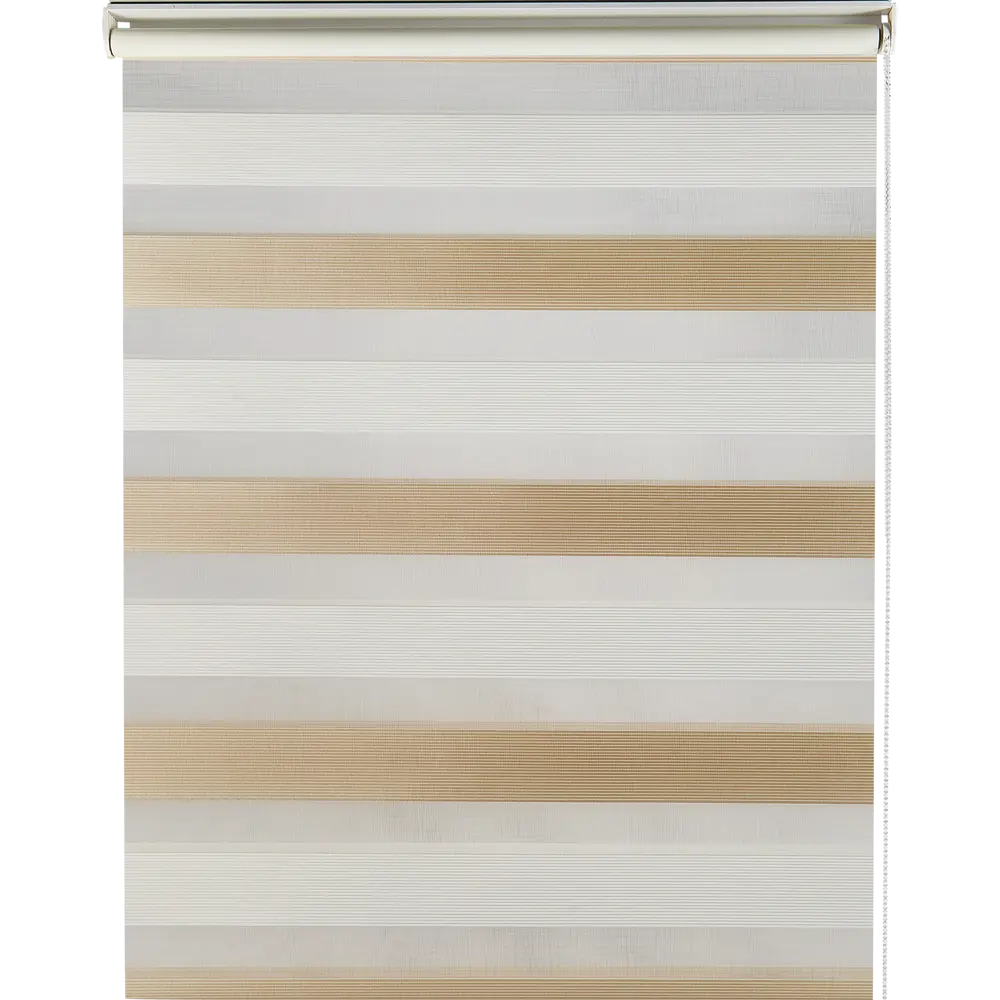 Штора рулонная день-ночь Порто 80x160 см бежево-молочная MIAMOZA STLM-2098935