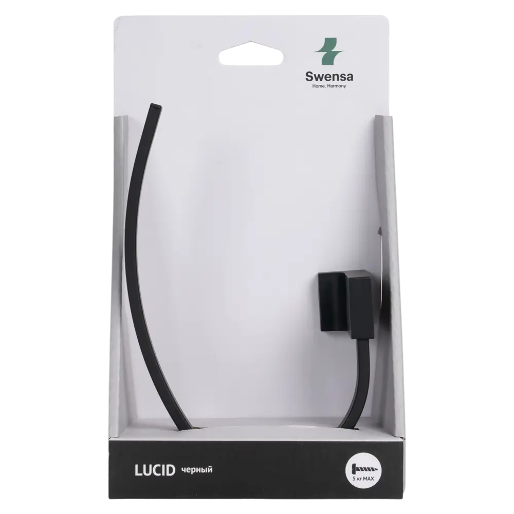 Держатель для полотенец Swensa Lucid черный матовый 89368799 STLM-1584759 - Вид №4