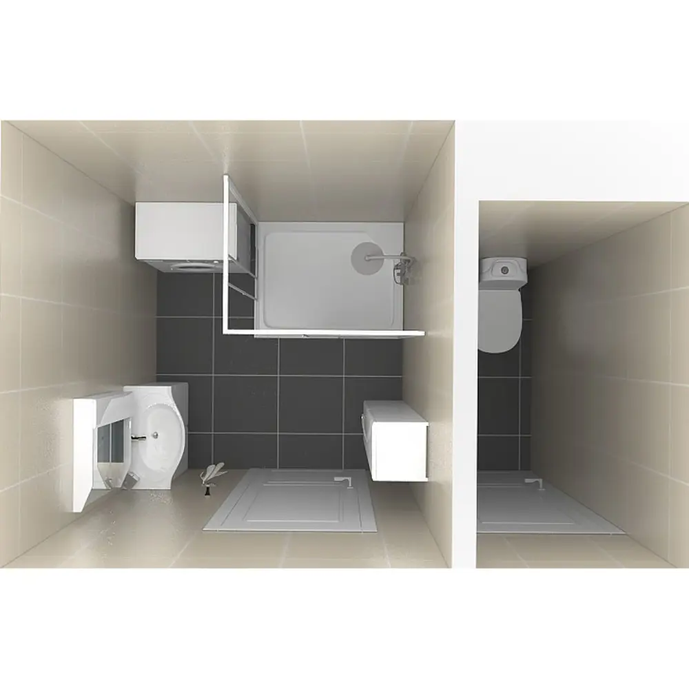 Душевая ширма Sensea Nerea прямоугольная 90-100х90-100 см Без серии STLM-2107687 - Вид №2