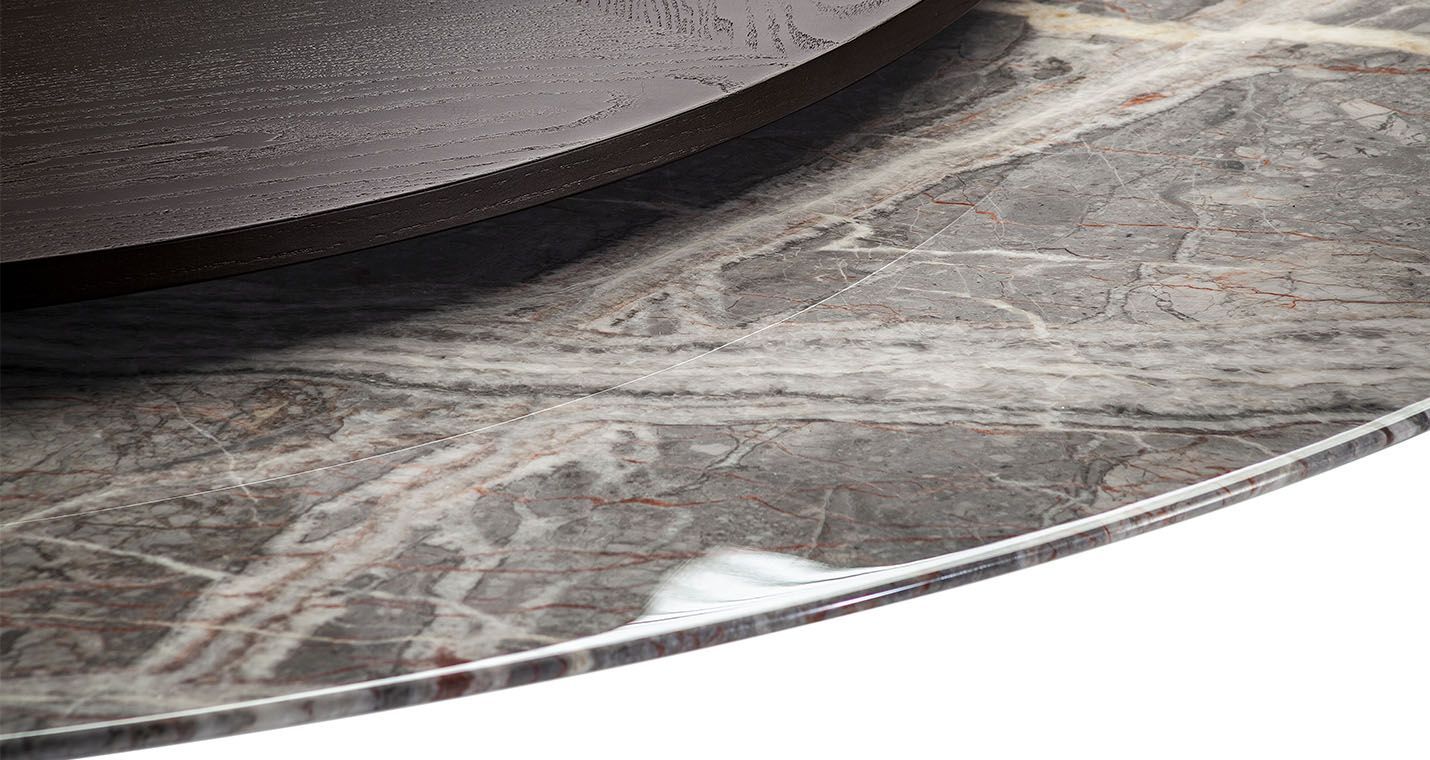 Стол с мраморной столешницей и Lazy Susan из дерева Poltrona Frau коллекция-столы и стулья ARCH-00115352 - Вид №5