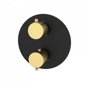 47110427 PREMIUM Черный Встроенный термостатический с запорным Черное Матовое Золото GRB MIXERS