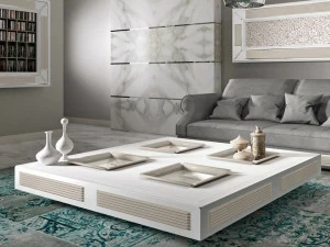 Vismara Design Низкий квадратный деревянный журнальный столик для гостиной Desire