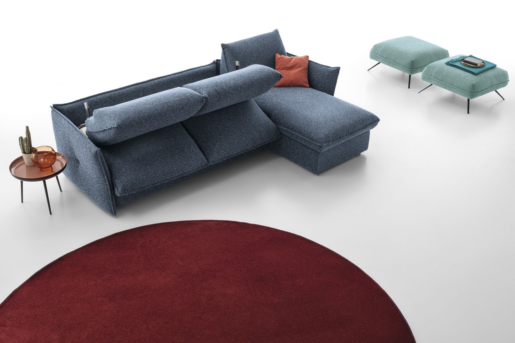 Тканевый раскладной диван-кровать с полуостровом AERRE ITALIA SMOOTHIE ARCH-00120316 - Вид №1