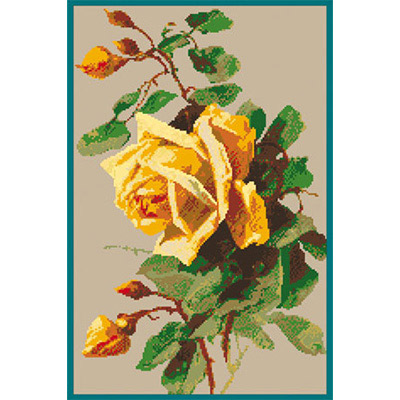 150х230кл Схема для вышивания цв. А3 ДК-074 "Желтая роза" Santreyd 