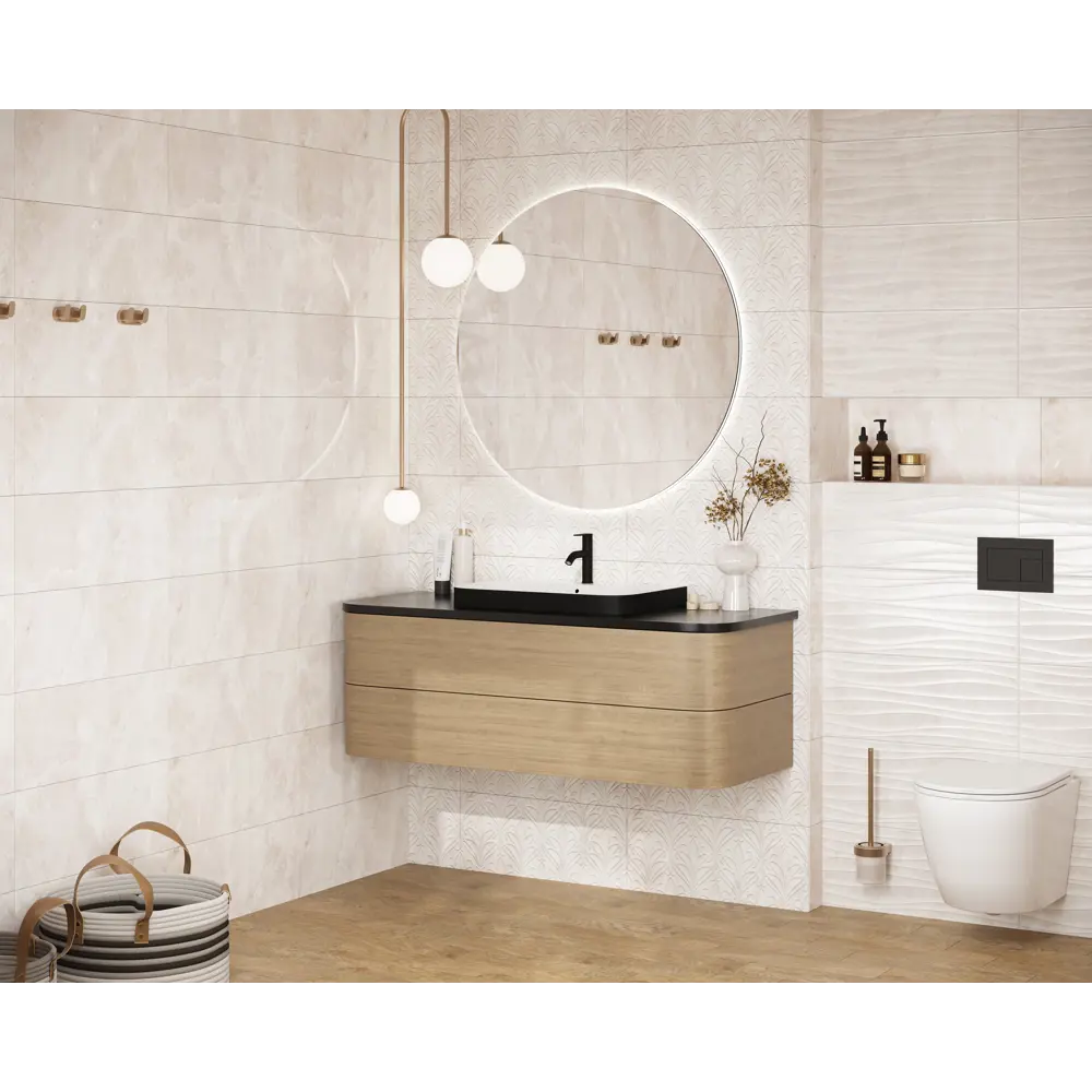 89231601 Плитка настенная Gracia Ceramica Deluxe 25x60 см 1.2 м² глянцевая цвет бежевый STLM-0946911 - Вид №2