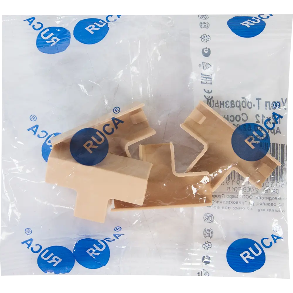 Угол Т-образный для кабель-канала 12/12 мм цвет сосна 4 шт Santreyd STLM-2205723 - Вид №1