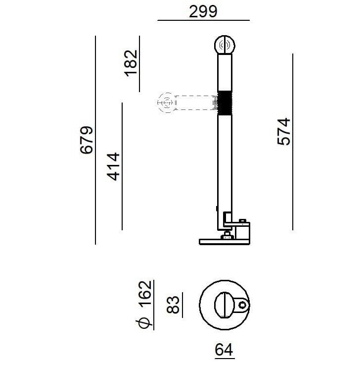 Настольная лампа из нержавеющей стали Stilnovo перископ ARCH-00090872 - Вид №1