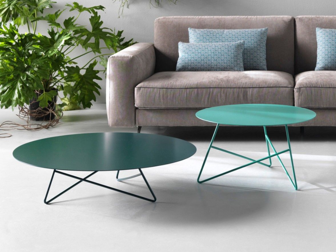 Круглый металлический журнальный столик MEMEDESIGN ERMIONE ARCH-00063691