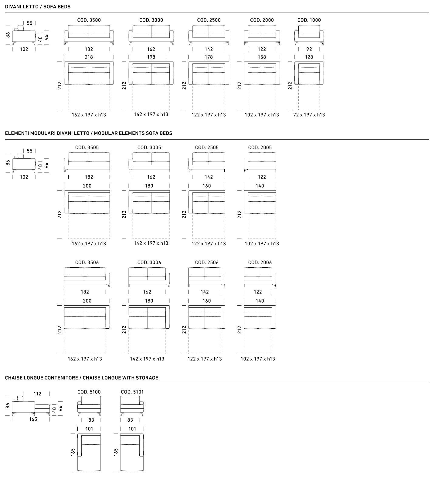 Тканевый раскладной диван-кровать с полуостровом Dienne Salotti Views II ARCH-00059751 - Вид №5
